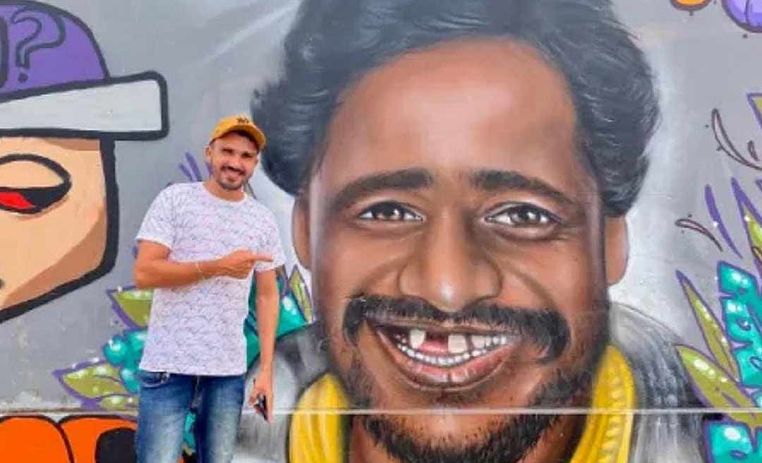 Nego Bau ganha homenagem em muro em Rio Branco