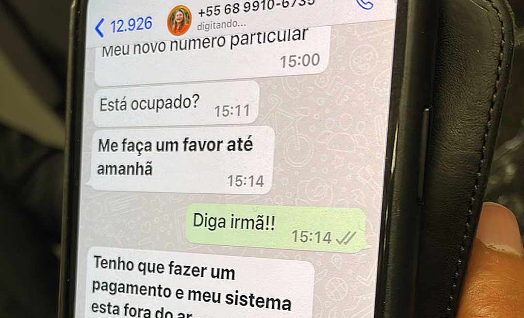 Criminosos usam imagem de Lene Petecão para pedir dinheiro pelo Whatsapp