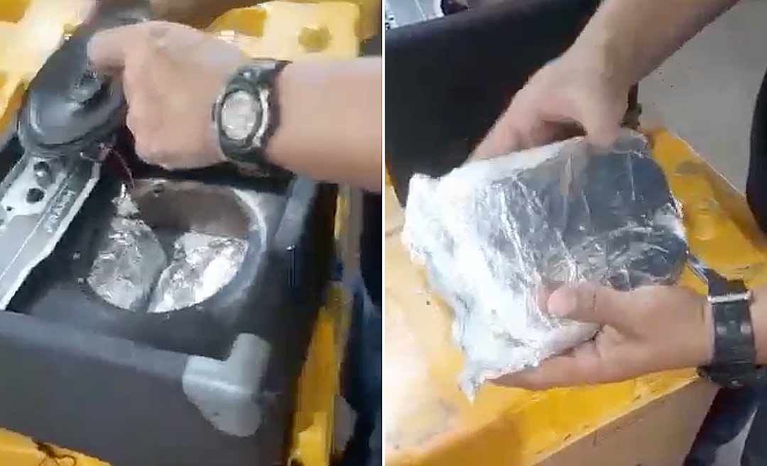 Polícia apreende mais de 3 quilos de cocaína em caixa de som que seria enviada para Minas Gerais