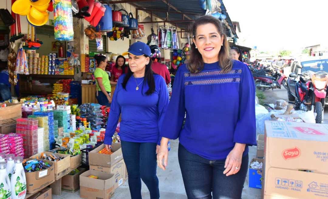 Em Tarauacá, Mara Rocha segue agenda visitando comerciantes, instituição de ensino e colhendo sugestões para plano de governo
