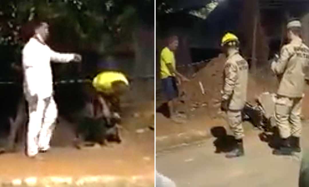 Cachorro é resgatado de escombros após desabamento de casa em Rio Branco