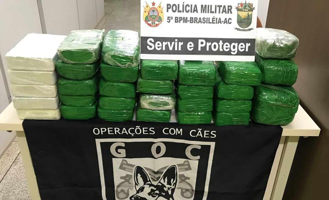 Polícia Militar apreende aproximadamente 30 quilos de entorpecentes na fronteira