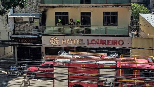 Princípio de incêndio é registrado no Hotel Loureiro em Rio Branco