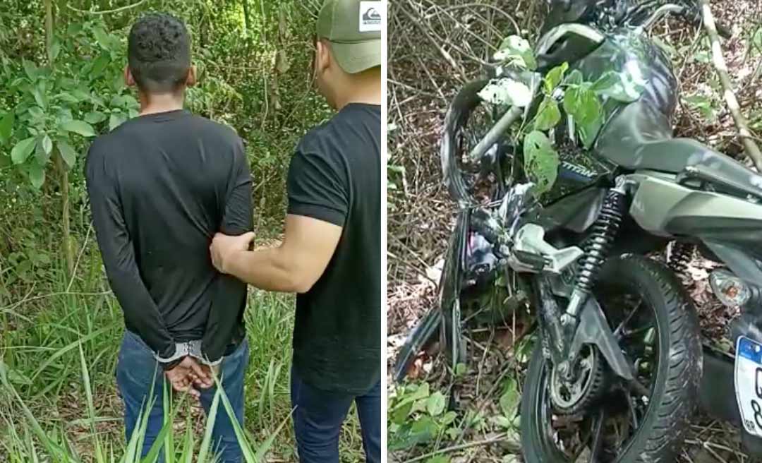 Polícia Civil recupera motocicleta roubada e prende um dos assaltantes em Rio Branco