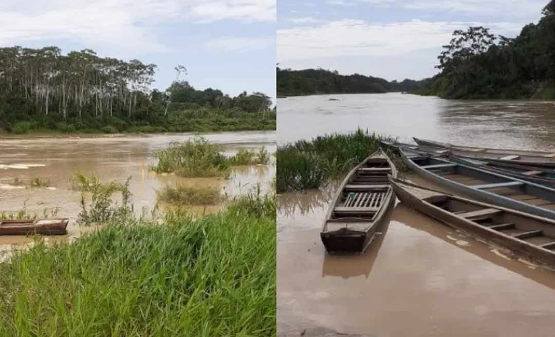 Nível do Rio Acre aumenta rapidamente em Assis Brasil