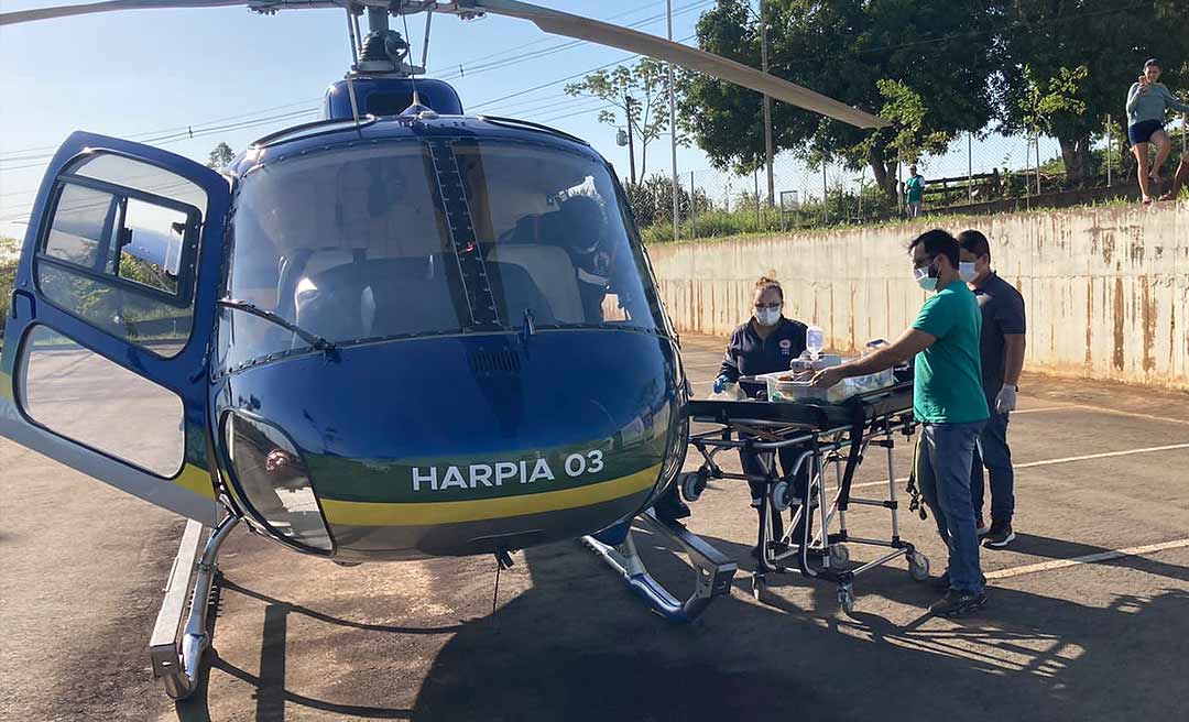 Samu e Ciopaer fazem transporte aeromédico de recém-nascido de Brasileia para Rio Branco