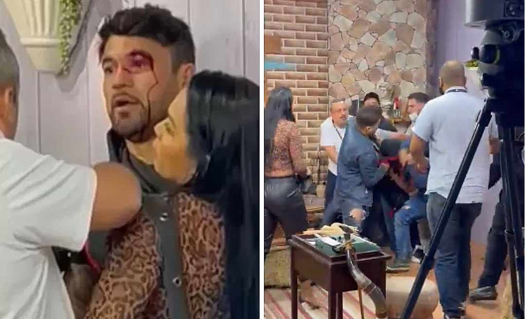 Gravação eliminados de reality show A Fazenda da TV Record termina em pancadaria e sangue