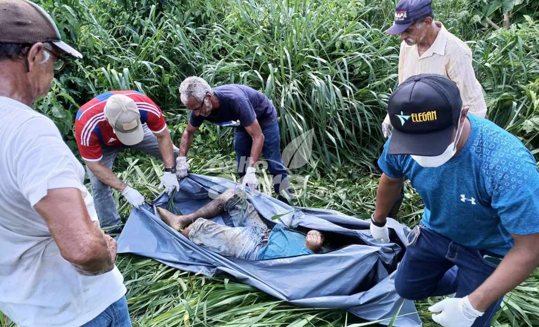 Corpo de colono assassinado a tiros é resgatado pela polícia no Seringal Cachoeira