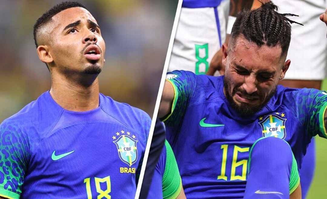 Gabriel Jesus e Alex Telles têm lesões no joelho e estão fora da Copa do Mundo