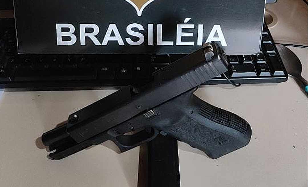 Polícia Civil apreende pistola 9mm durante perseguição em Epitaciolândia