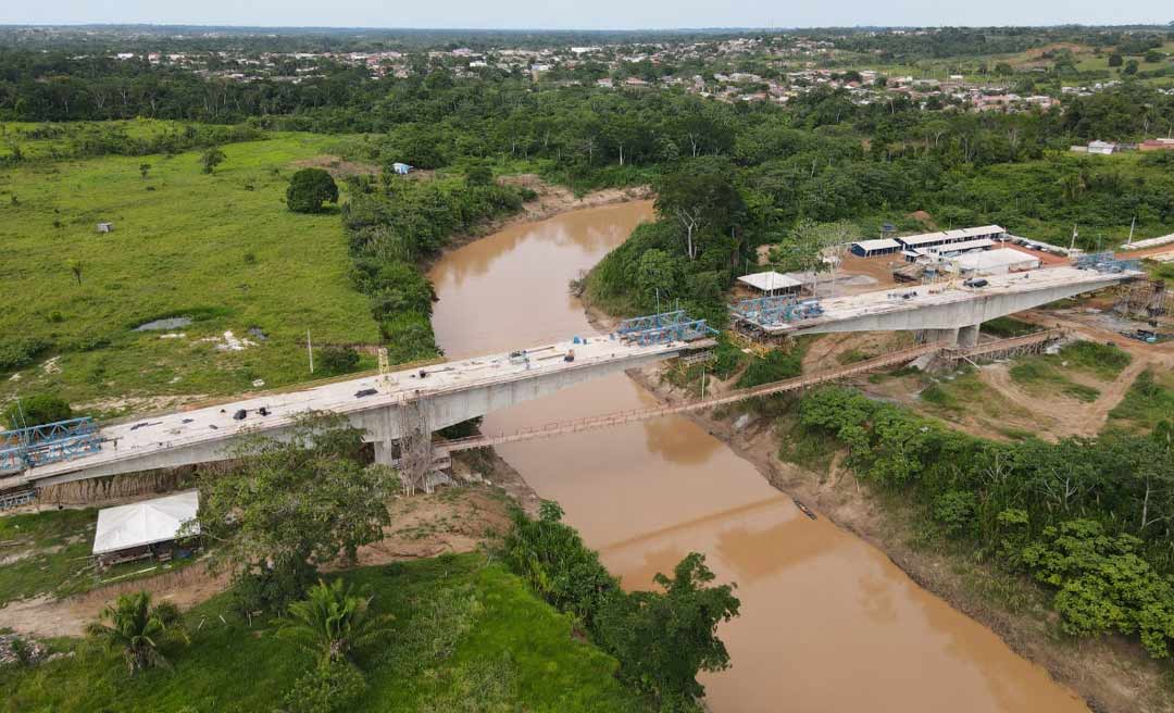 Ponte do Anel Viário atinge 80% e deve garantir novo acesso entre Brasileia-Epitaciolândia