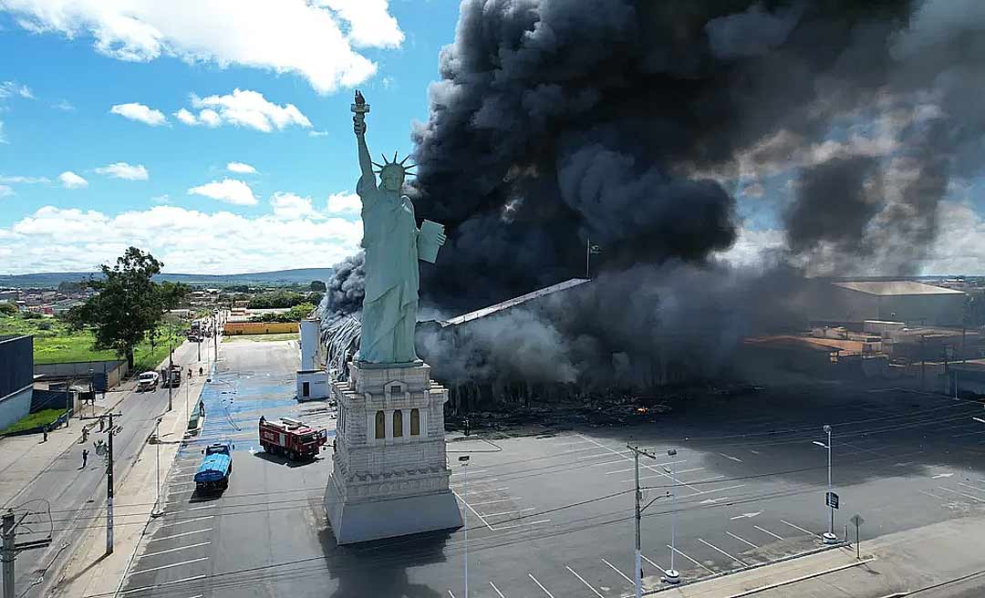 FOTOS: incêndio destrói loja da Havan em Vitória da Conquista, na Bahia