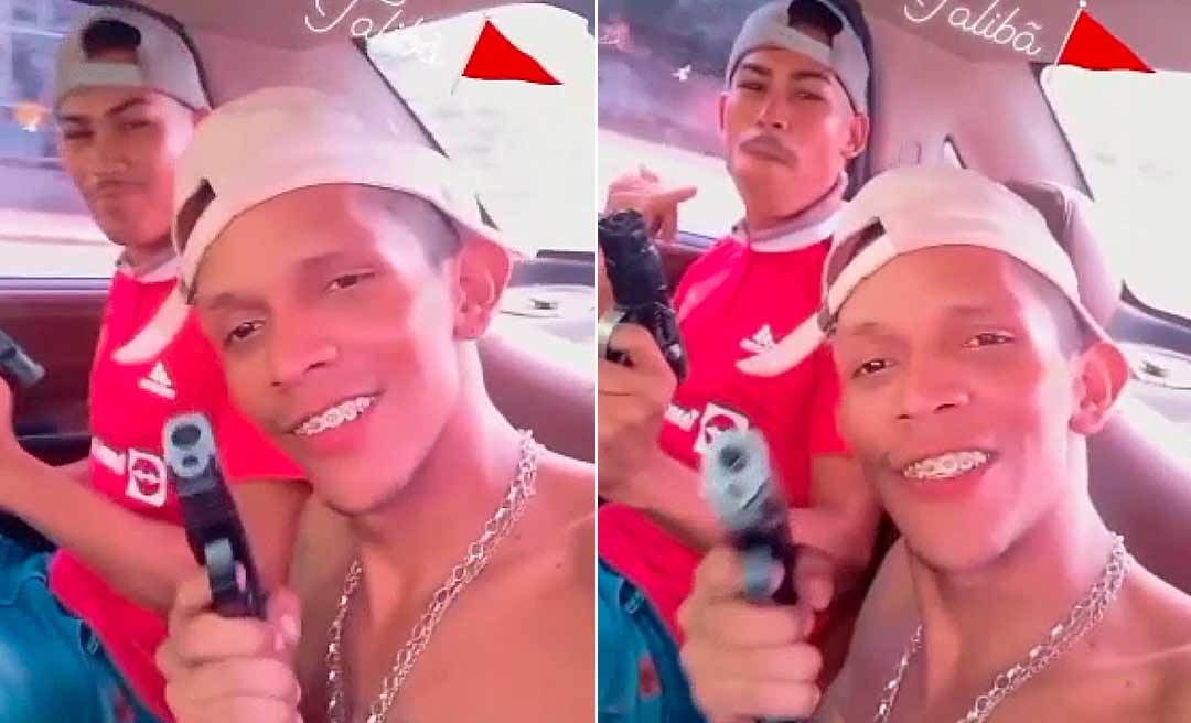 Bandidos que assaltaram ônibus em Rio Branco postam vídeo comemorando o "corre"