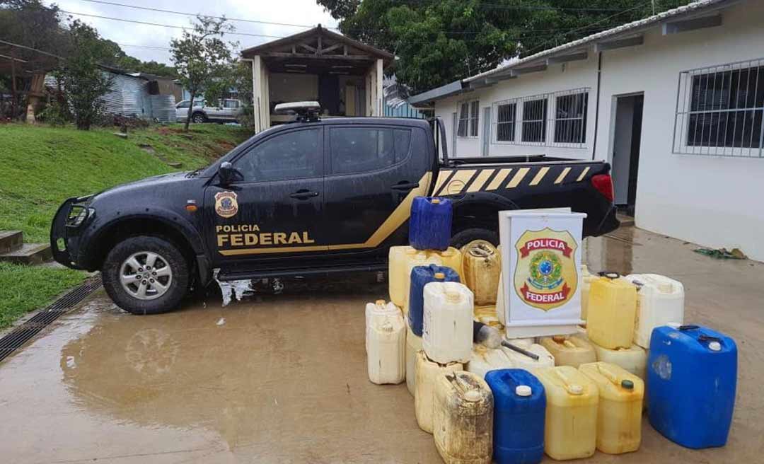 Operação da Polícia Federal apreende quase 800 litros de gasolina em posto clandestino