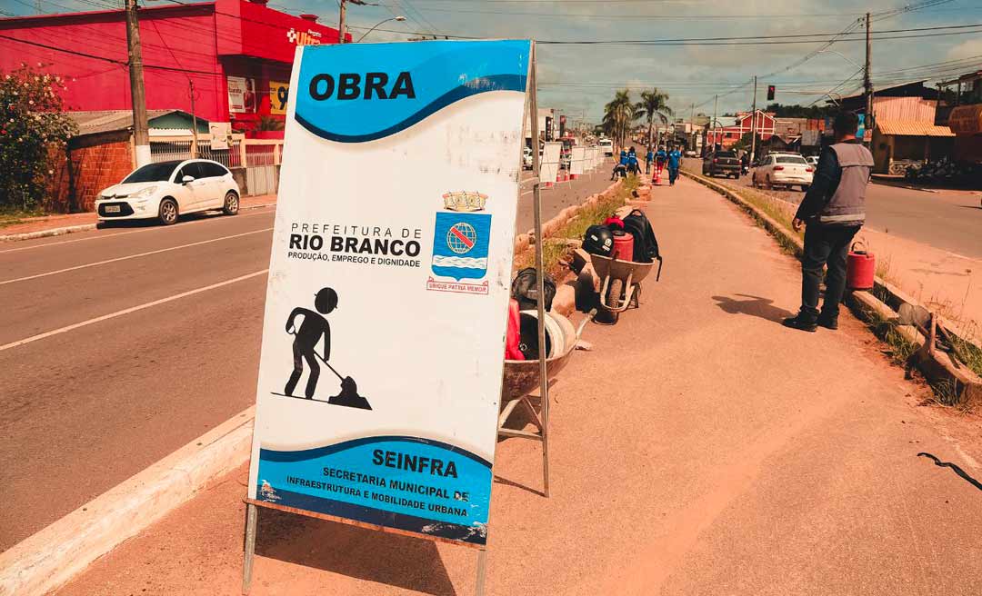 Obra de revitalização da ciclovia da via Chico Mendes recomeça nesta segunda-feira 13