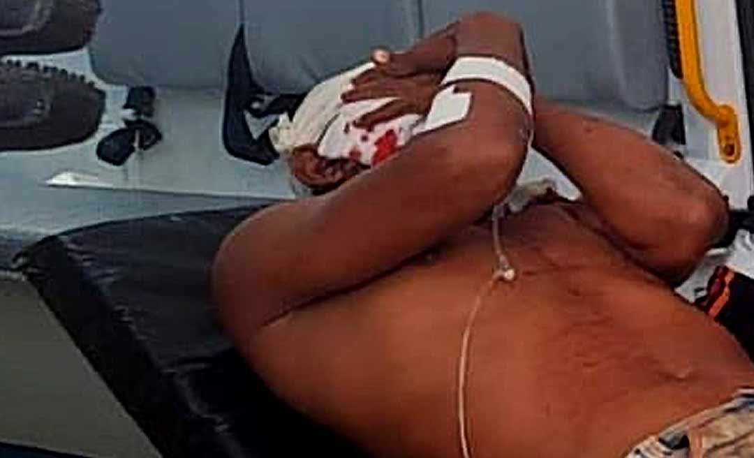 Briga entre irmãos termina com um ferido a golpes de faca na cabeça, rosto e ombro