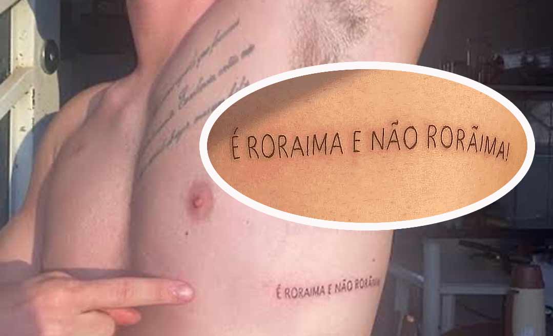 Australiano que se apaixonou pelo Acre visita Roraima e faz tatuagem: “É Roraima e não Rorãima”