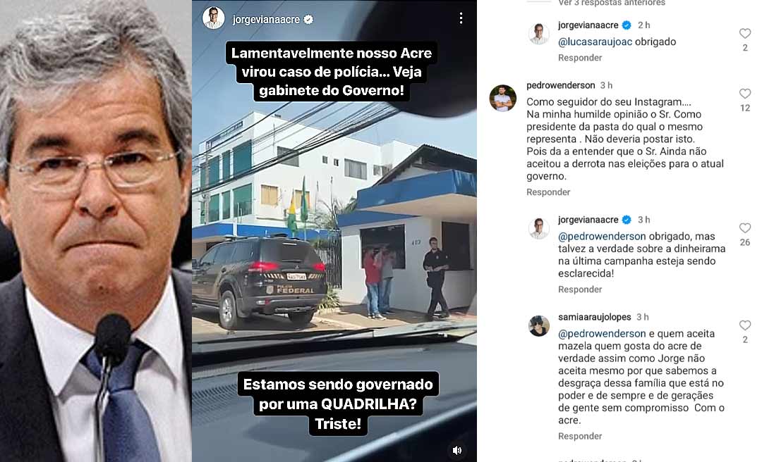 Internauta repreende Jorge Viana e ex-senador levanta a hipótese de que dinheiro da Ptolomeu financiou campanhas em 2022