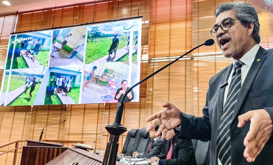 Edvaldo mostra situação de abandono de escola em Jordão e volta a cobrar projeto do piso nacional do magistério