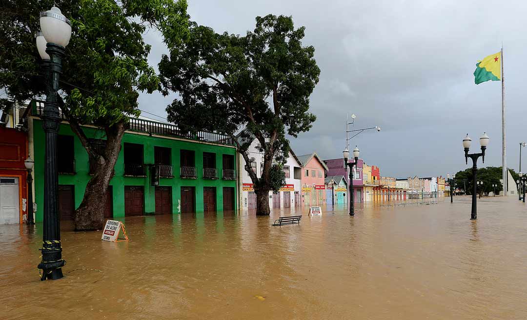 Rio Acre está a 1m66 da marca histórica de 2015 quando o manancial atingiu 18m40