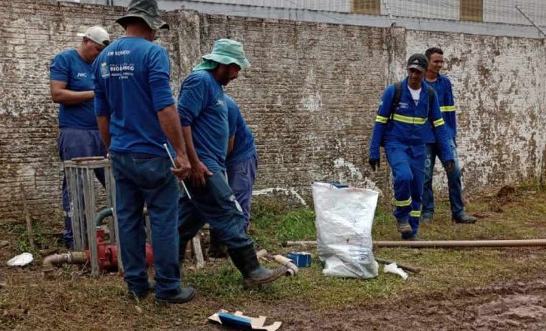 Saerb instala bombas de água para manter o fluxo de distribuição para abrigos no Parque de Exposições