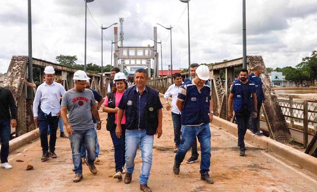 Governo avalia Ponte Juscelino Kubitschek em Rio Branco e mantém interdição total devido a cheia do rio