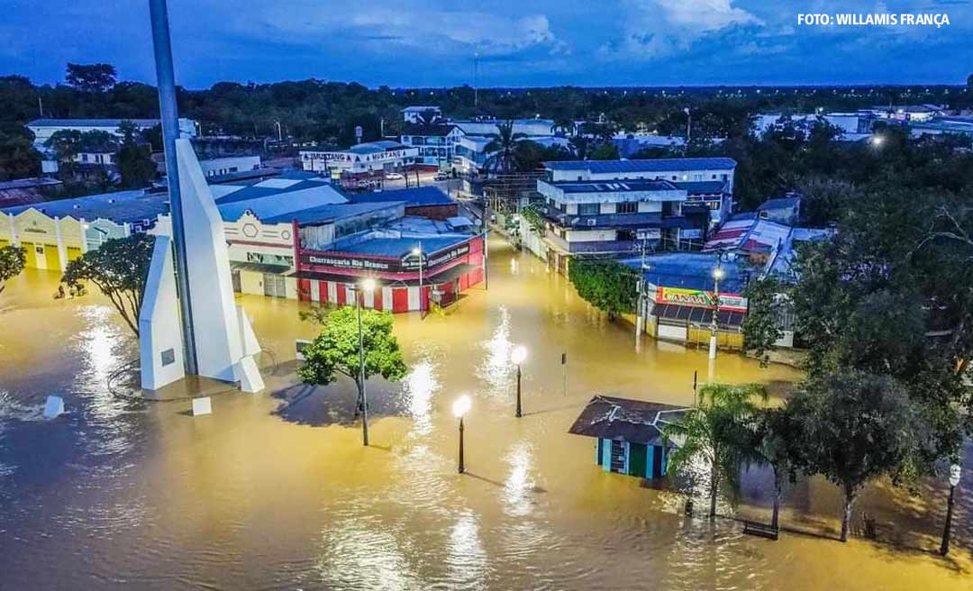 Rio Acre chega a 17,42 metros e está a 98 centímetros da maior cheia da história na capital