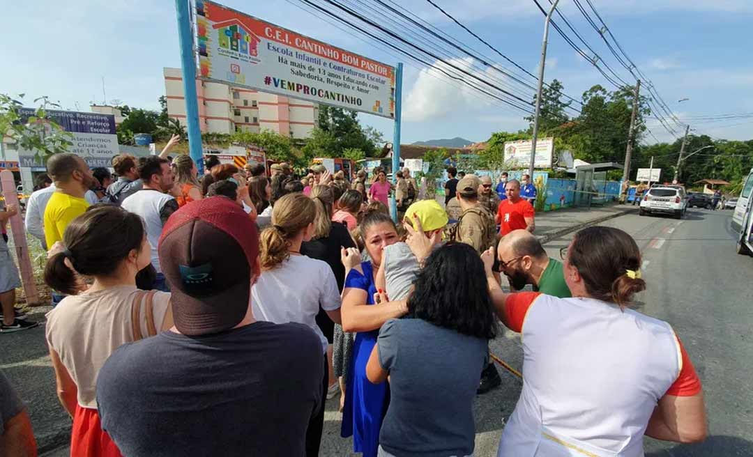 Quatro crianças são mortas em ataque a creche em Blumenau; homem foi preso