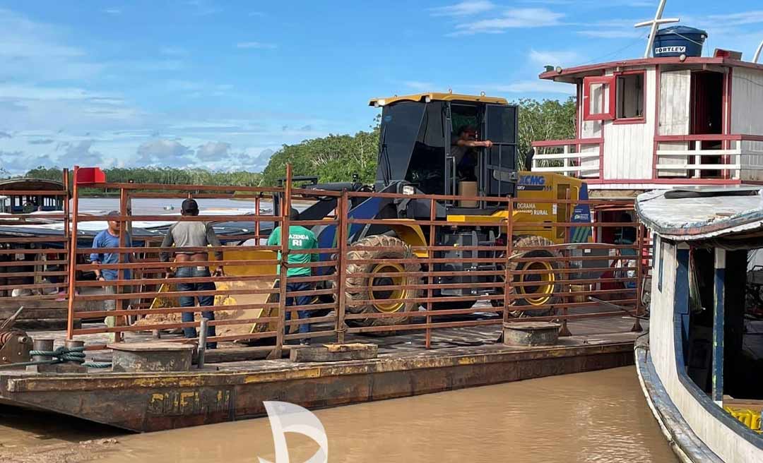 Jordão recebe reforço na infraestrutura com nova pá carregadeira, garante Petecão