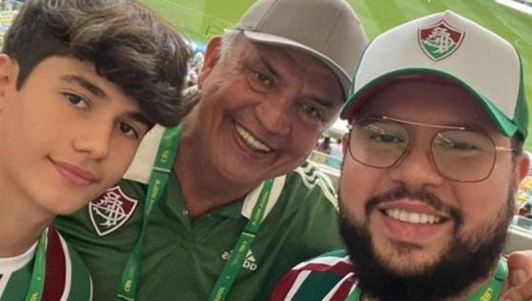 Torcedor do Fluminense, Petecão assiste vitória tricolor no Maracanã e diz: “Pé quente!”