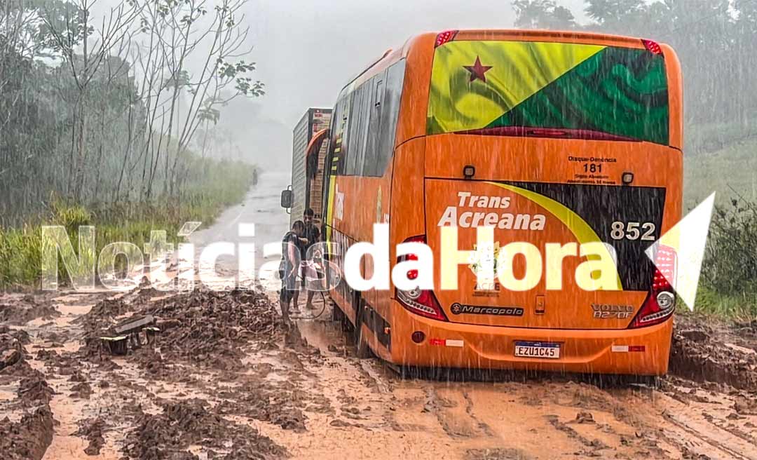 URGENTE - BR 364 pode fechar a qualquer momento por causa de atoleiro entre Tarauacá e Cruzeiro do Sul