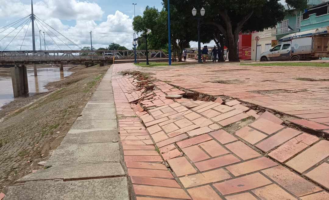 Defesa Civil quer interditar 30 metros do Calçadão da Gameleira, em Rio Branco