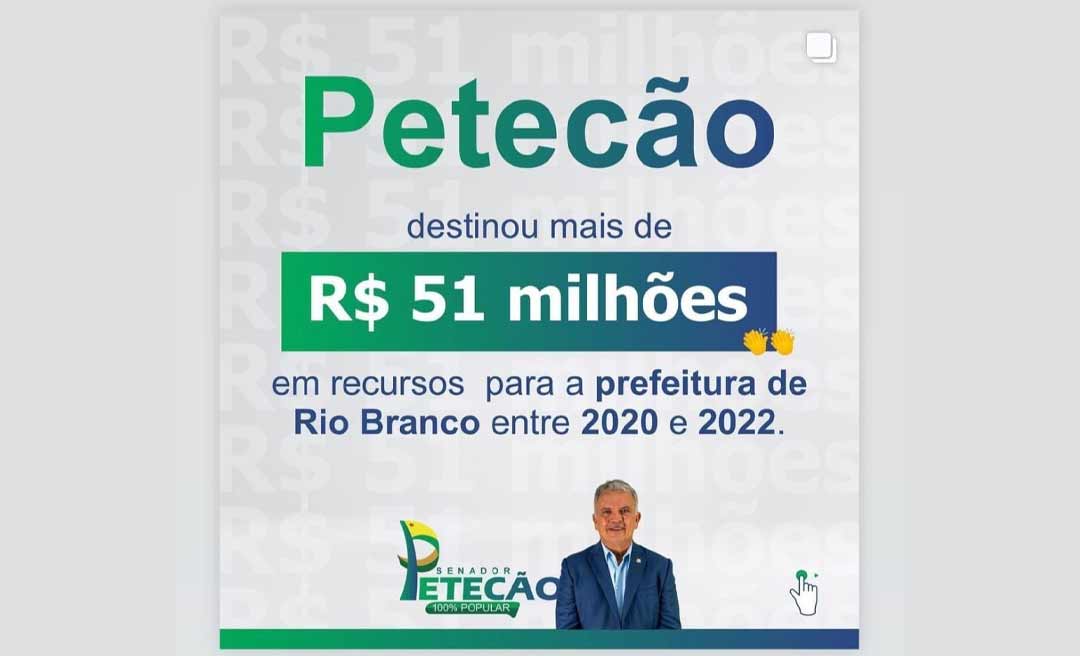 Petecão revela que já destinou mais de 51 milhões para a gestão Bocalom