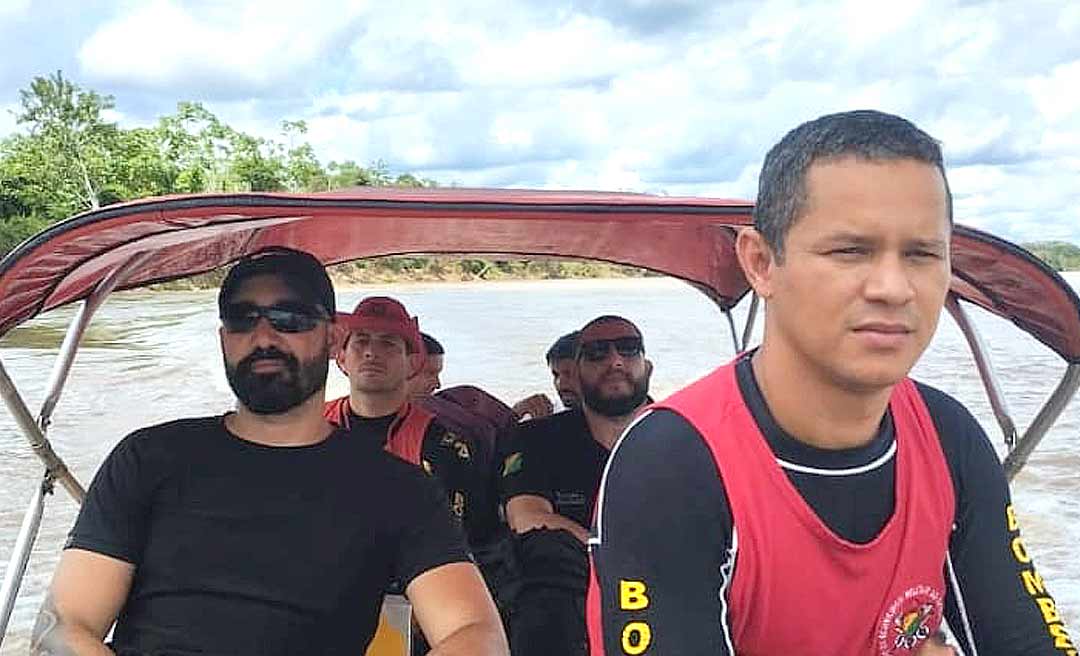 Equipes da Polícia Civil e do Corpo de Bombeiros realizam buscas a jovem desaparecido em Cruzeiro do Sul