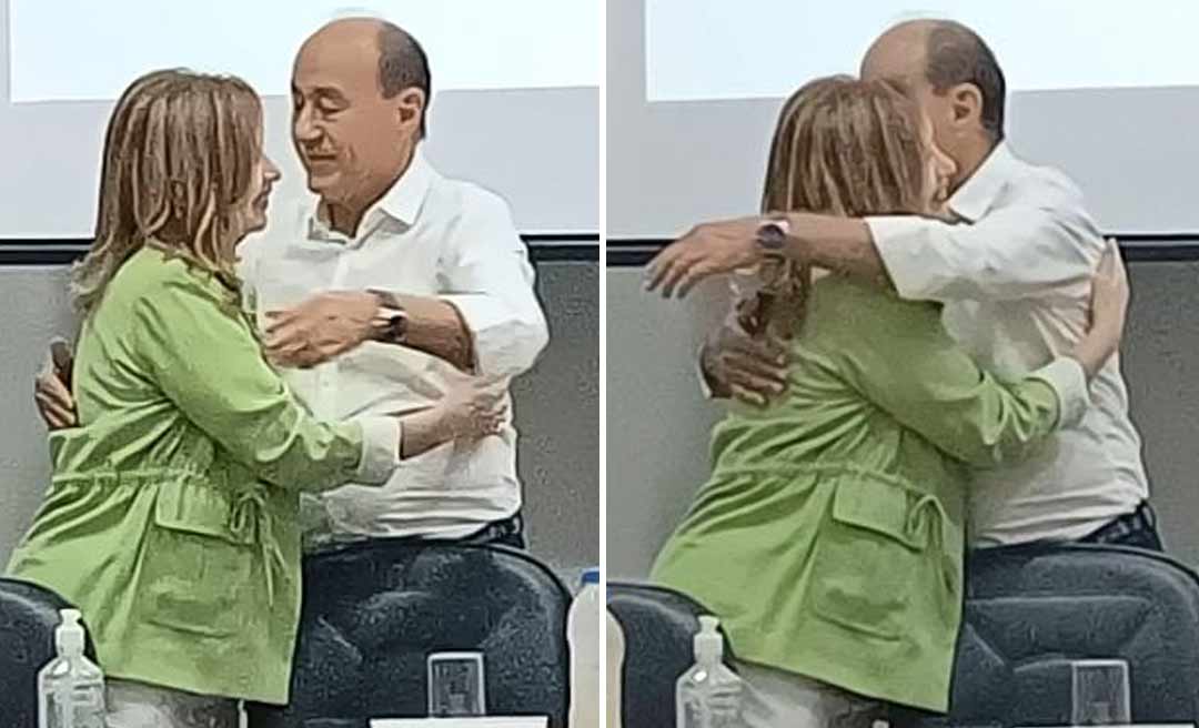 O raro abraço entre Bocalom e Socorro Neri e o reencontro entre Petecão e o prefeito na reunião da bancada