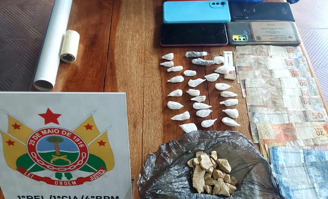 Em Capixada, Polícia Militar apreende drogas e prende quatro pessoas por tráfico de drogas