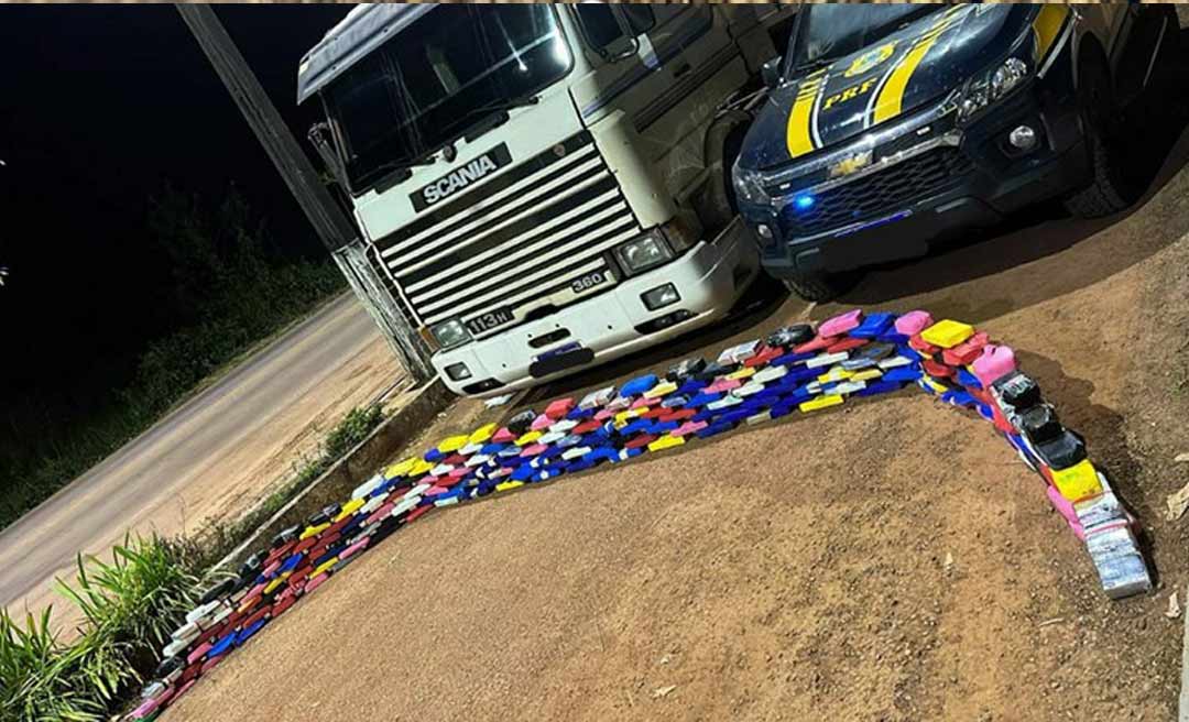 Caminhoneiro é preso pela PRF no Acre transportando 222 kg de drogas