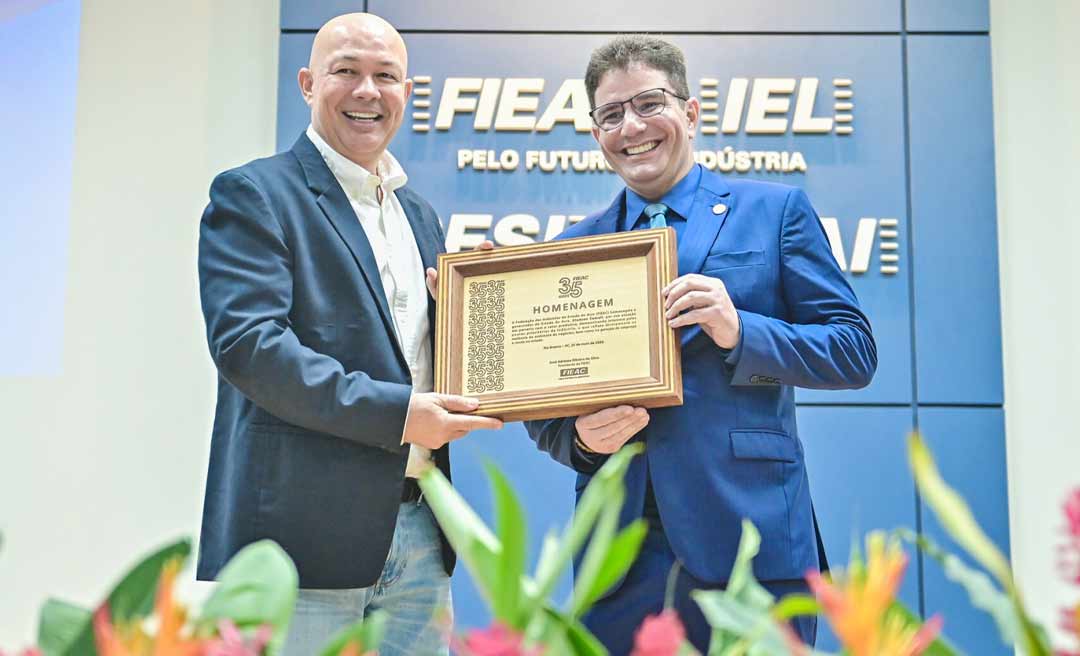 Governador Gladson Cameli é homenageado pela Fieac em comemoração ao Dia da Indústria