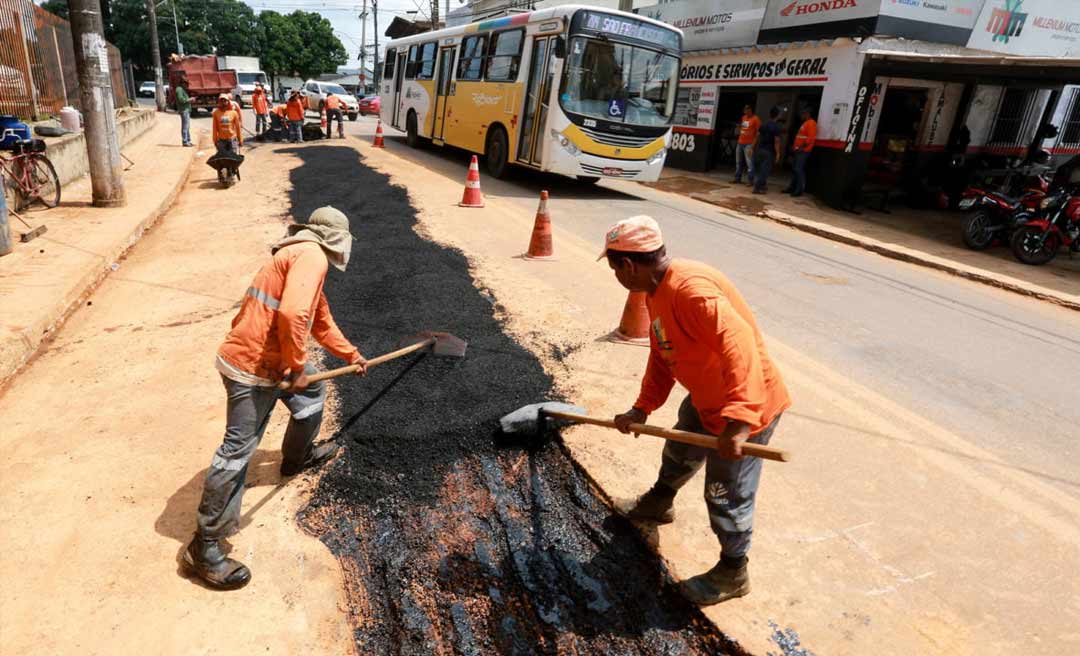 Obras de pavimentação serão suspensas até dia 12 de junho em Rio Branco