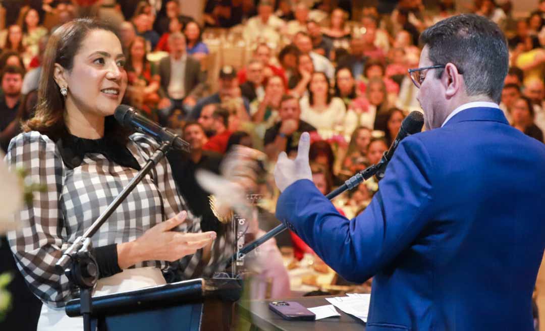 Em noite de discursos e orações, Gladson e Mailza promovem primeiro encontro com líderes evangélicos após a eleição