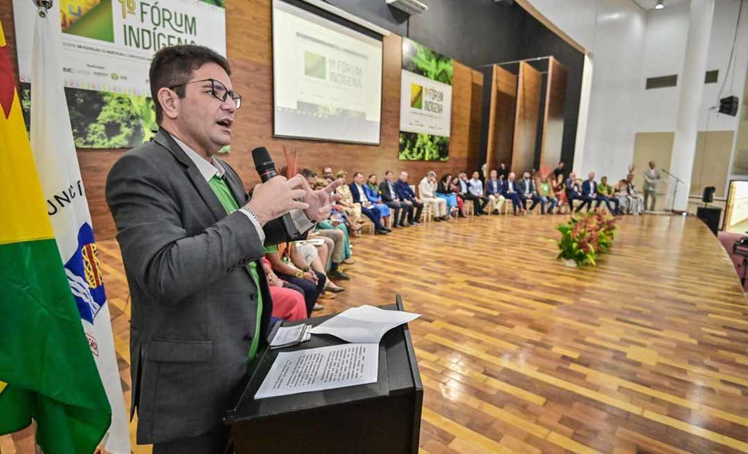 Gladson anuncia criação da Secretaria Extraordinária de Povos Indígenas durante abertura de fórum