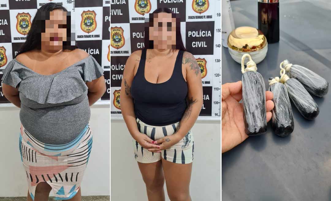 Mulheres são presas em flagrante quando tentavam entrar com drogas no presídio de Cruzeiro do Sul