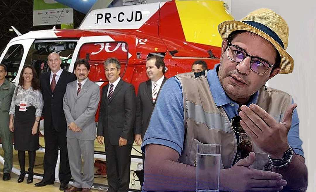 “Criticam o Bocalom por causa do azul, e na época do PT era o que mesmo?”, diz Gladson ao lembrar “estrela do helicóptero”