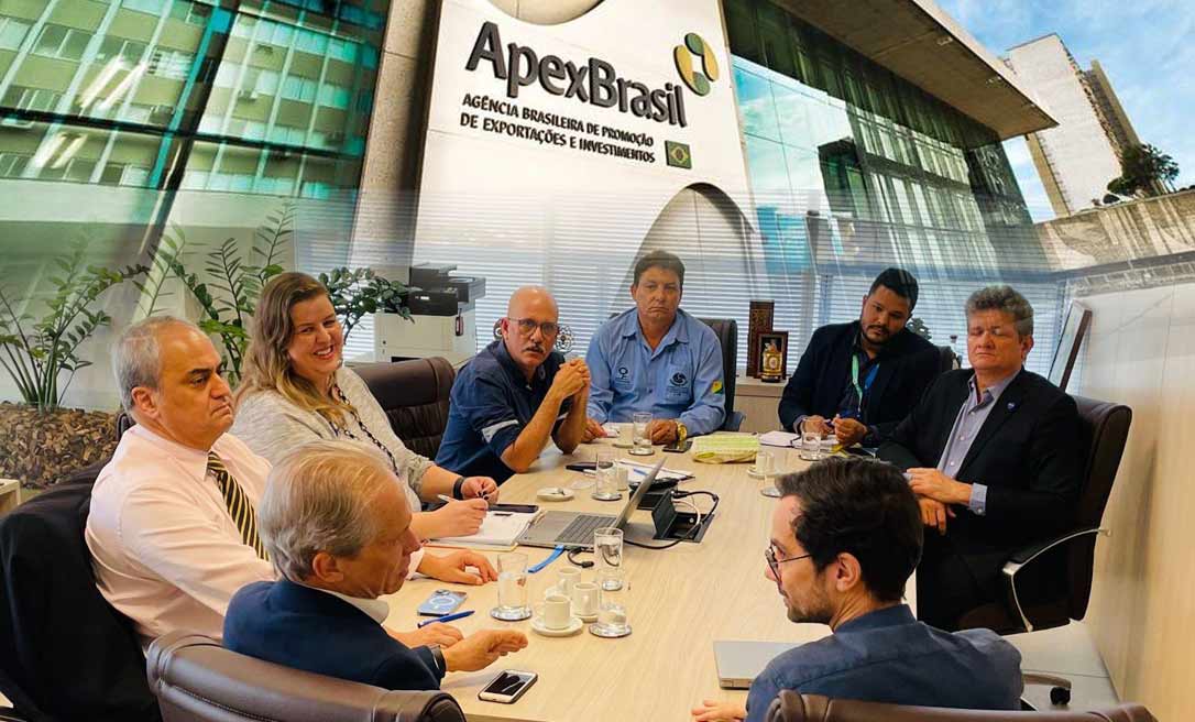 Na Apex Brasil, diretoria da OCB Acre e Cooperacre debatem estratégias para fortalecer o cooperativismo acreano