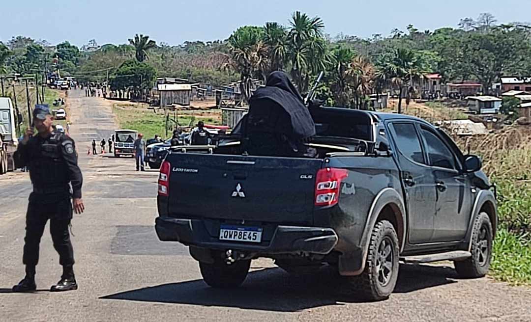 Aparato policial para retirar invasores na "Terra Prometida" contou até com sniper posicionado na estrada