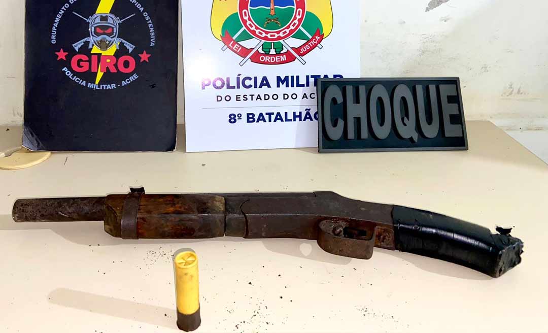 Militares do Bope apreendem menor de 16 anos com escopeta em Sena Madureira