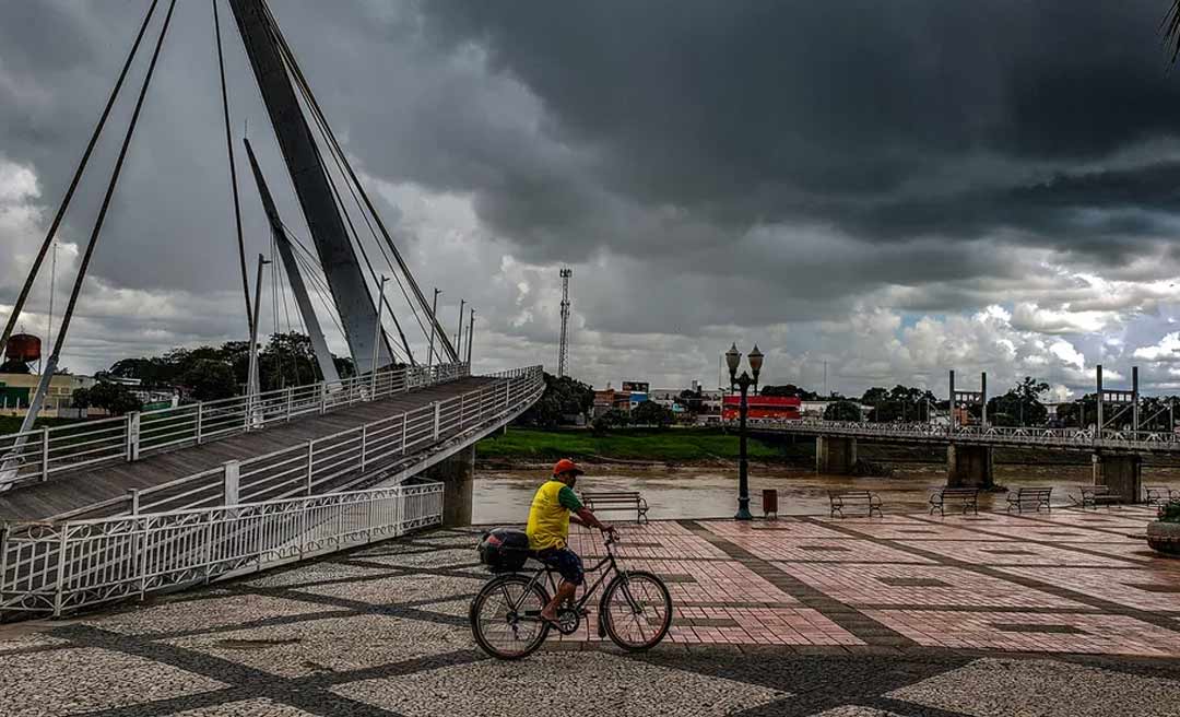 Quarta-feira quente com chuvas pontuais e possibilidade de ventanias no Acre