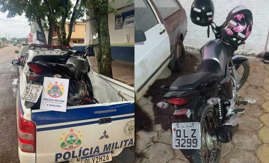 Guarnição da Polícia Militar apreende motocicleta usada em roubos duas vezes em menos de 15 dias