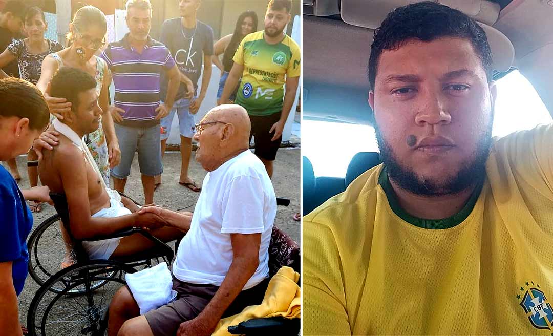 Familiares recebem com festa motociclista que teve perna arrancada em acidente na Capital acreana