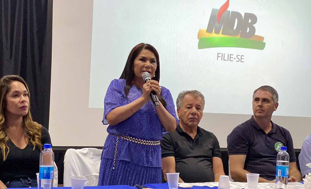 Antonia Sales prestigia evento de filiação com apresentação de Marcus Alexandre como pré-candidato do MDB a prefeitura e destaca participação das mulheres na política